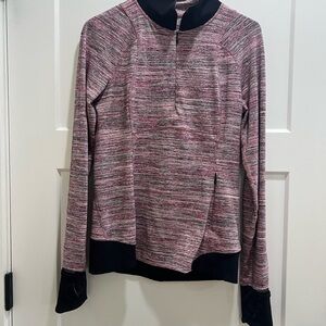 Lululemon Pink and Black Athletic Pullover